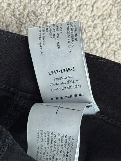 FW14 Rick Owens DRKSHDW Black Memphis Cut Biker Denim Jeans
