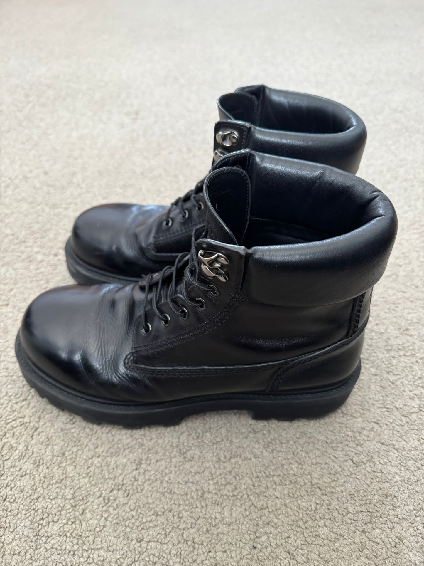 FW23 Givenchy "Timberland" Black Leather Ankle Work Boots