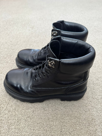 FW23 Givenchy "Timberland" Black Leather Ankle Work Boots