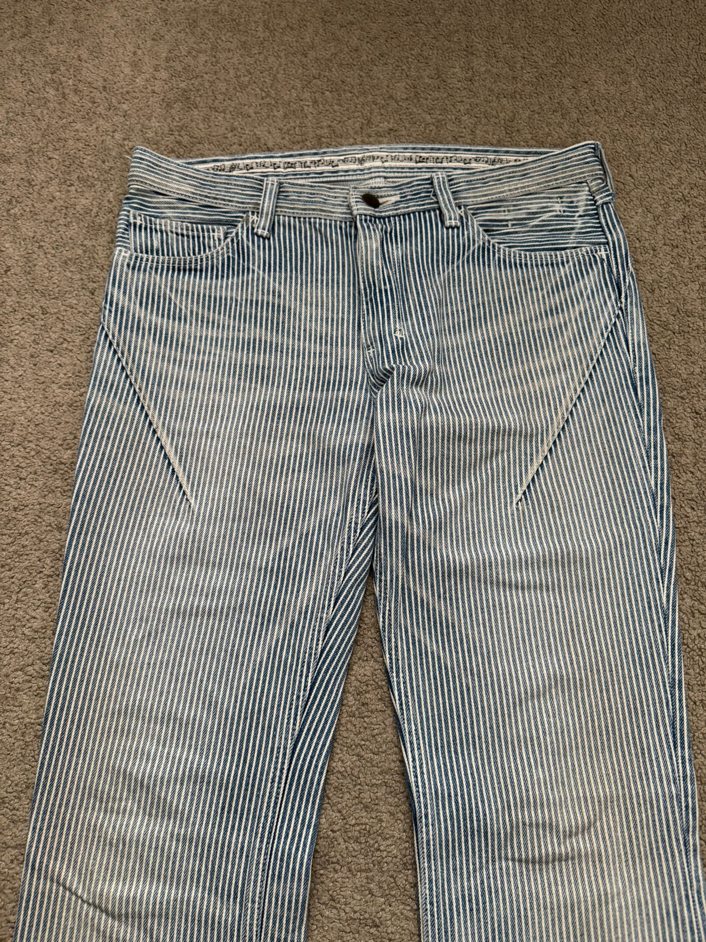 SS08 Number (N)ine Mudwash Hickory Striped Denim Jeans