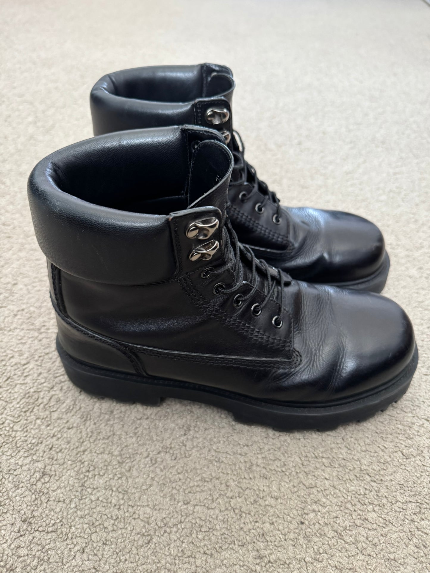 FW23 Givenchy "Timberland" Black Leather Ankle Work Boots