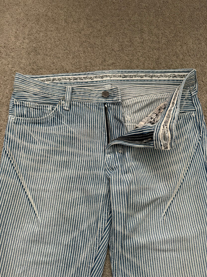SS08 Number (N)ine Mudwash Hickory Striped Denim Jeans