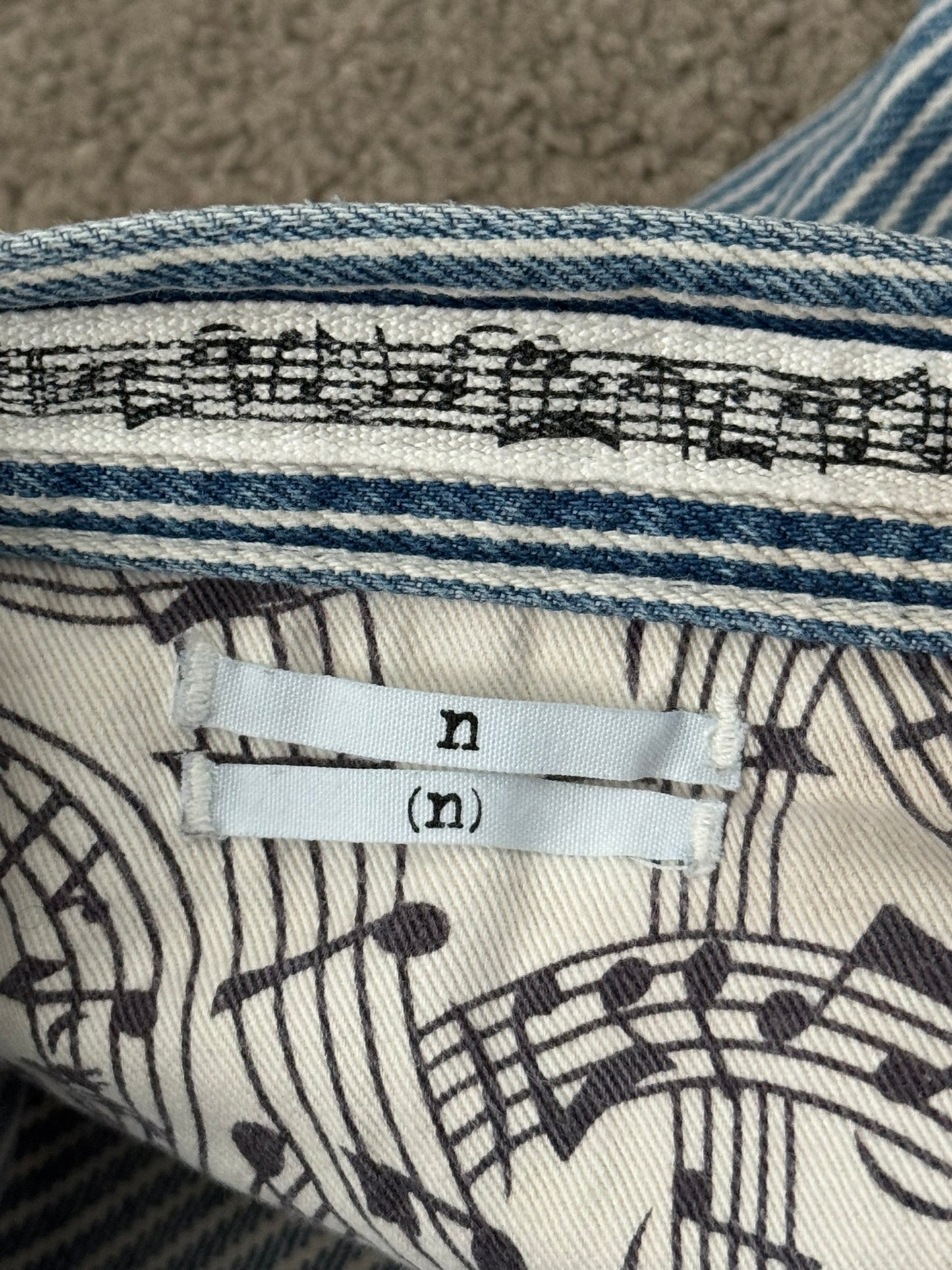 SS08 Number (N)ine Mudwash Hickory Striped Denim Jeans