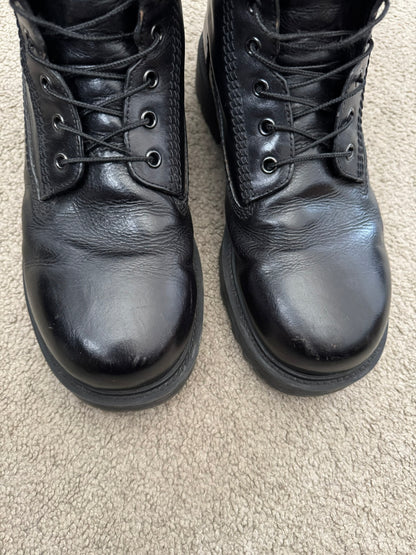 FW23 Givenchy "Timberland" Black Leather Ankle Work Boots