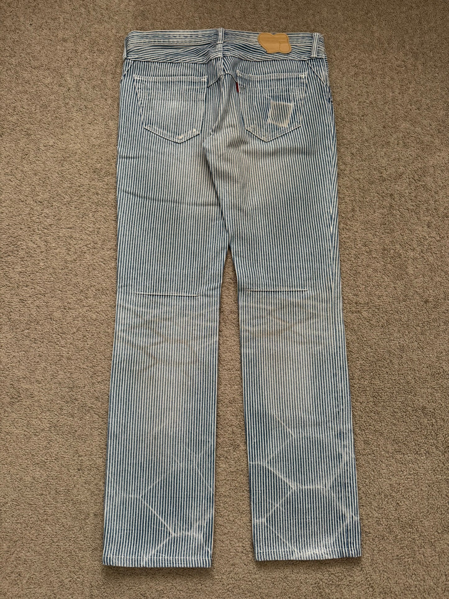 SS08 Number (N)ine Mudwash Hickory Striped Denim Jeans