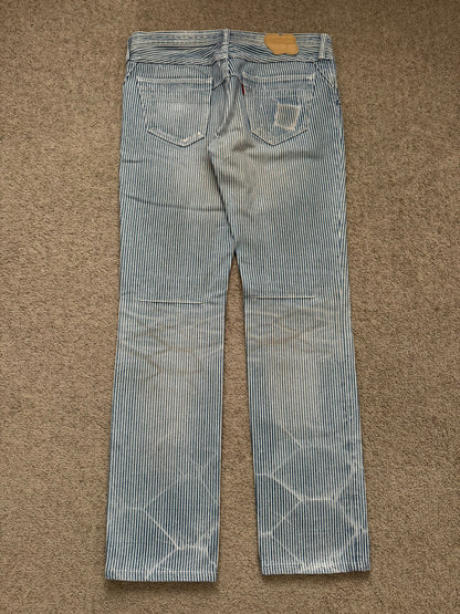 SS08 Number (N)ine Mudwash Hickory Striped Denim Jeans