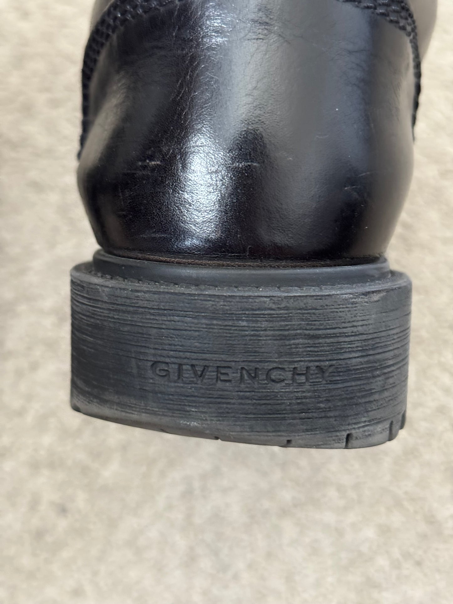 FW23 Givenchy "Timberland" Black Leather Ankle Work Boots