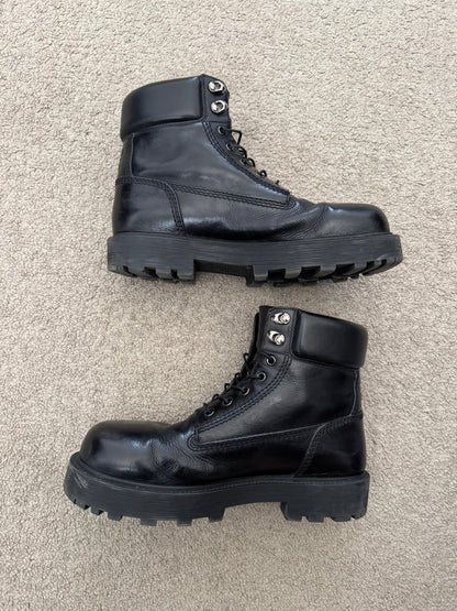FW23 Givenchy "Timberland" Black Leather Ankle Work Boots