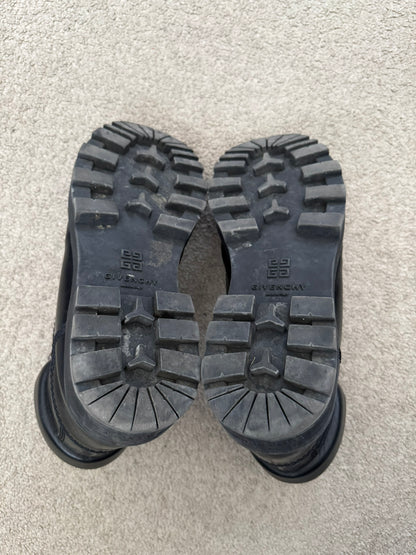 FW23 Givenchy "Timberland" Black Leather Ankle Work Boots