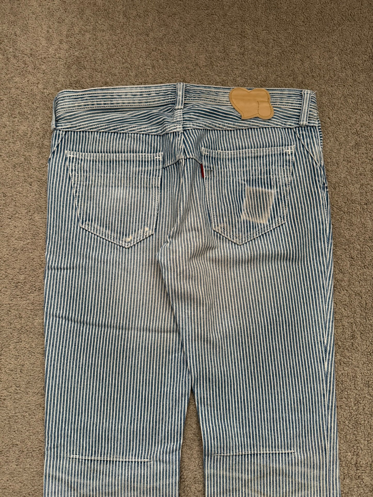 SS08 Number (N)ine Mudwash Hickory Striped Denim Jeans