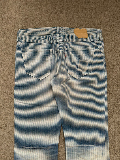 SS08 Number (N)ine Mudwash Hickory Striped Denim Jeans