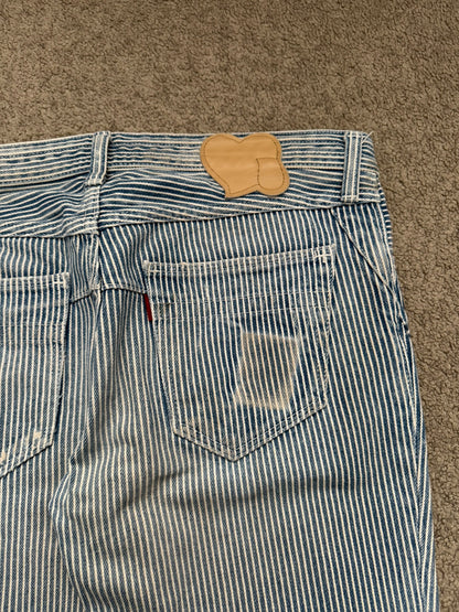 SS08 Number (N)ine Mudwash Hickory Striped Denim Jeans
