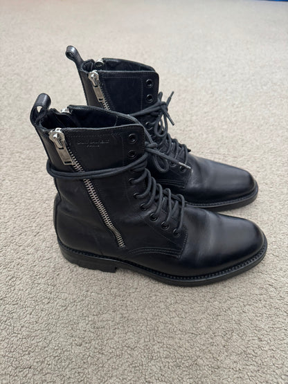 FW14 Saint Laurent by Hedi Slimane Ranger Dual Zip Combat Boots