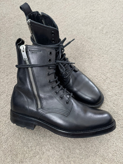 FW14 Saint Laurent by Hedi Slimane Ranger Dual Zip Combat Boots