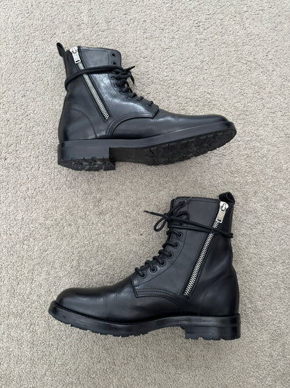 FW14 Saint Laurent by Hedi Slimane Ranger Dual Zip Combat Boots