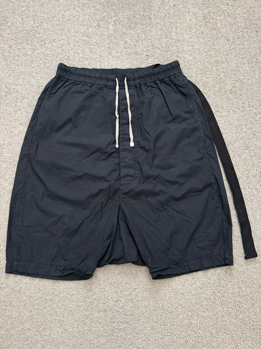 SS11 Rick Owens DRKSHDW Black Cotton Poplin Pods Shorts