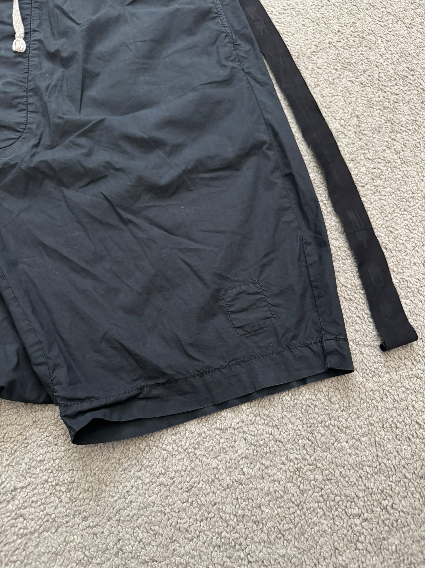 SS11 Rick Owens DRKSHDW Black Cotton Poplin Pods Shorts