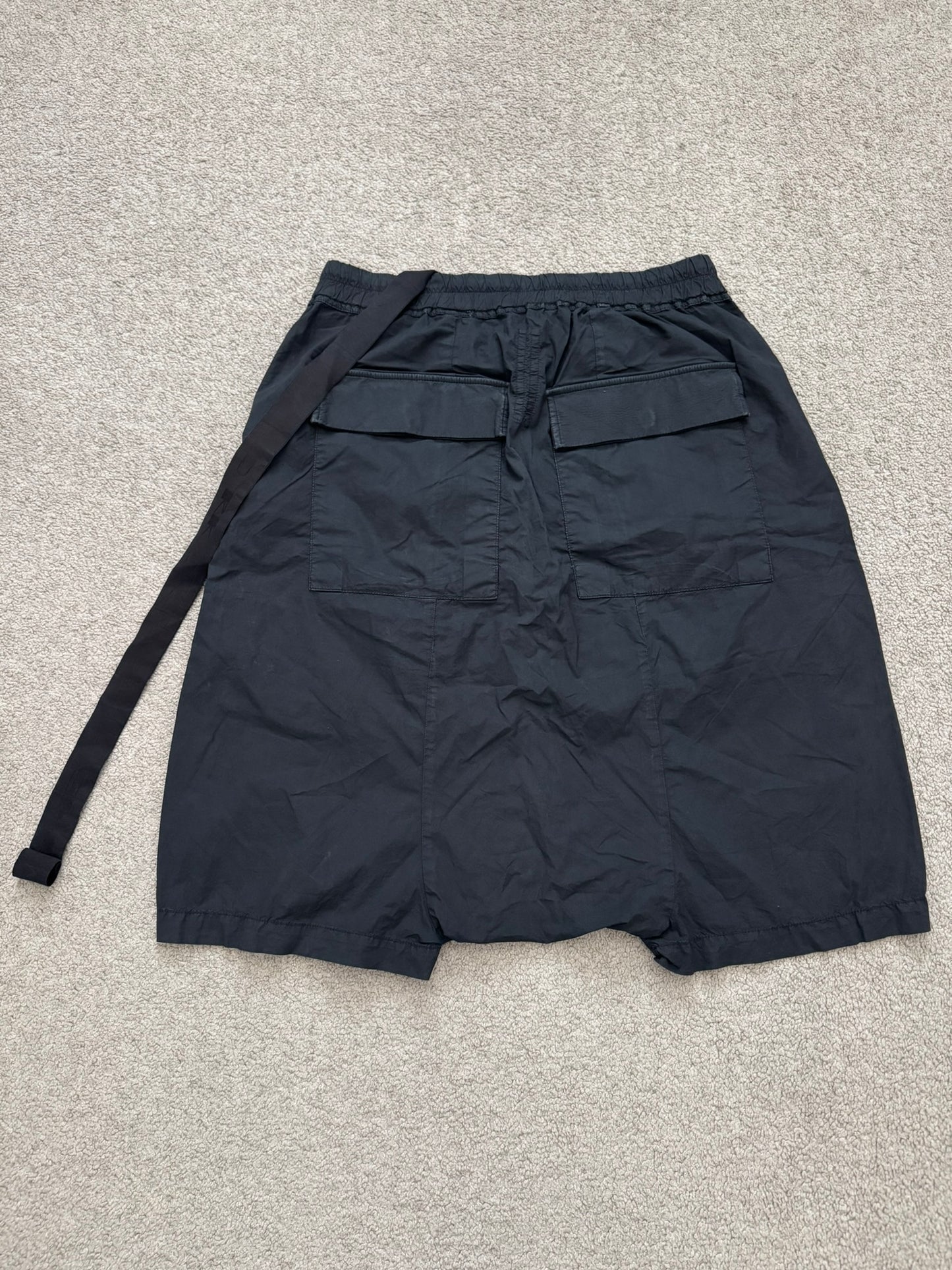 SS11 Rick Owens DRKSHDW Black Cotton Poplin Pods Shorts