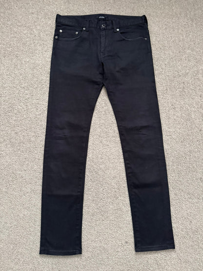 SS11 Undercover "Underman" Lightning Bolt Black Denim Jeans