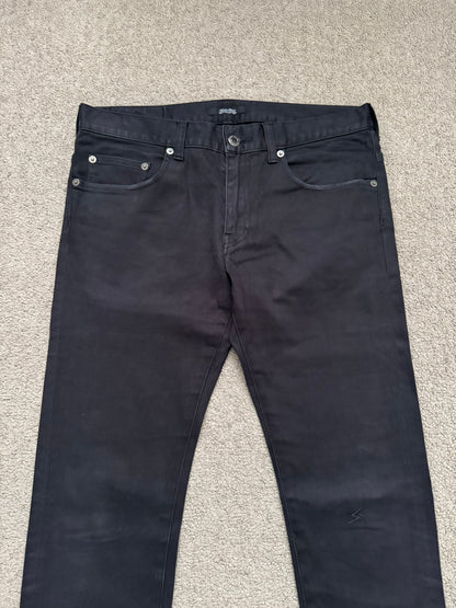 SS11 Undercover "Underman" Lightning Bolt Black Denim Jeans