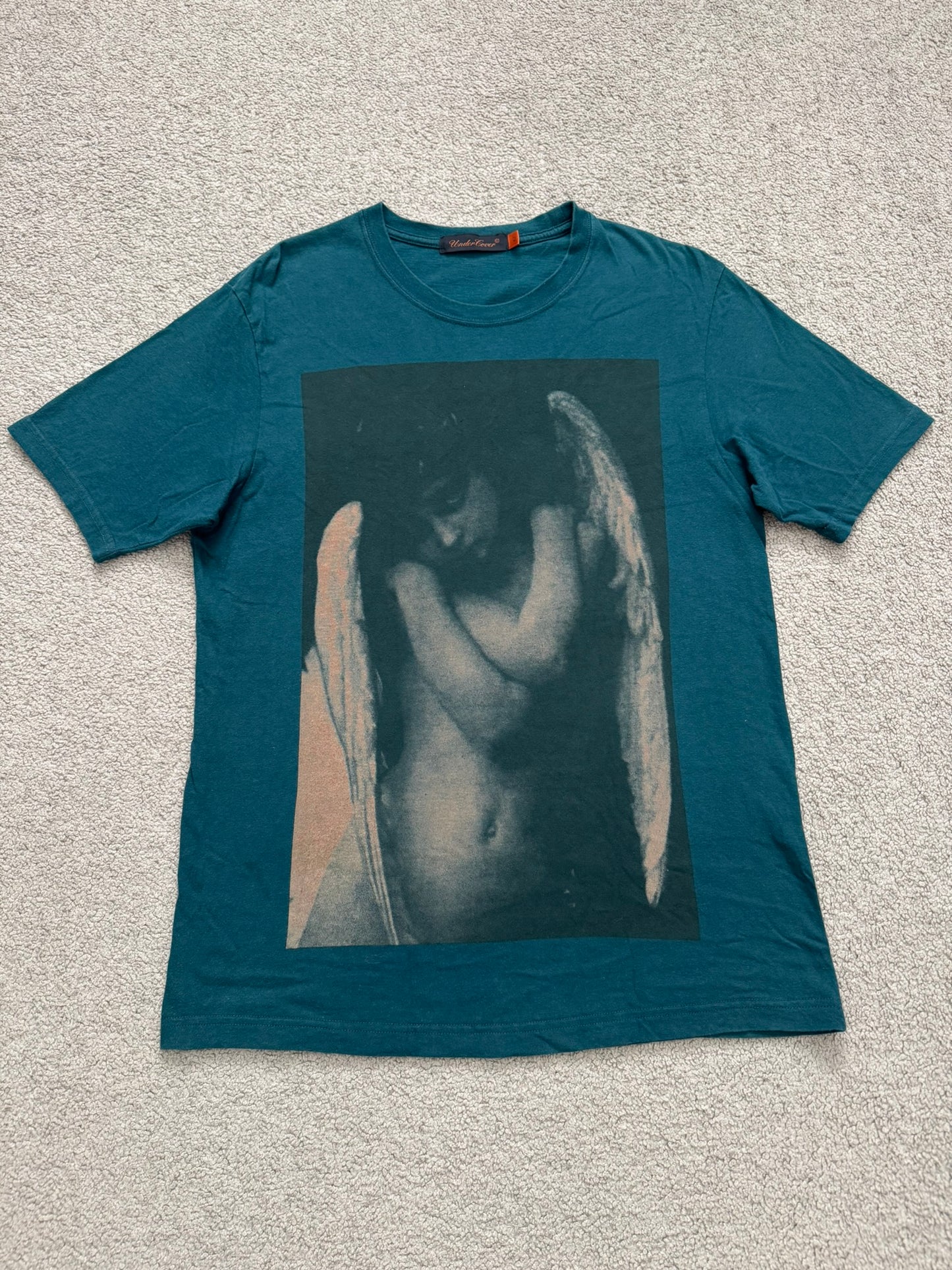 SS07 Undercover "Dark Angel" Graphic Teal T Shirt
