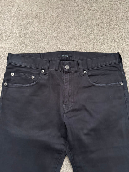 SS11 Undercover "Underman" Lightning Bolt Black Denim Jeans