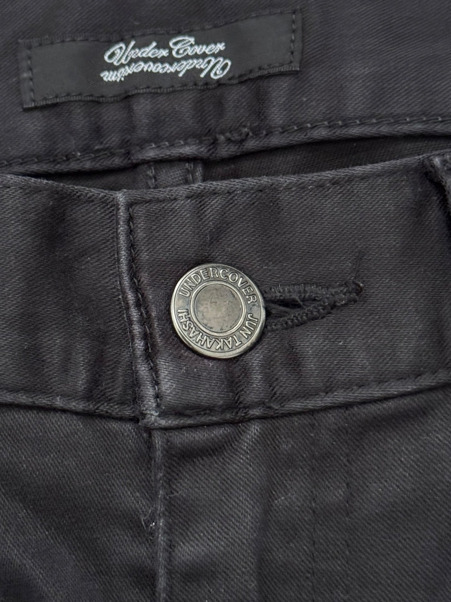 SS11 Undercover "Underman" Lightning Bolt Black Denim Jeans