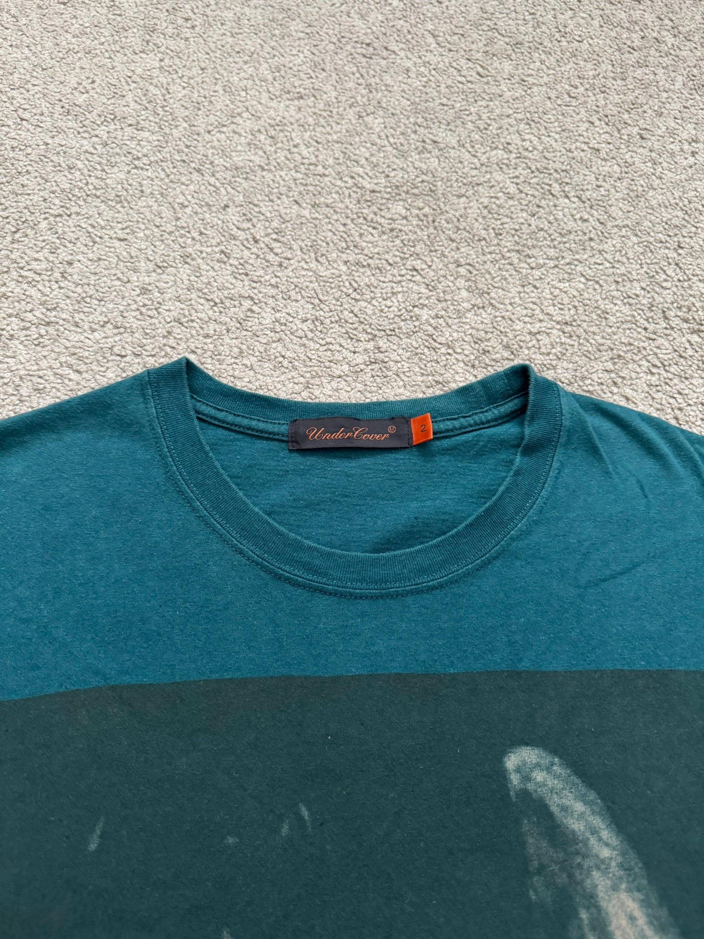 SS07 Undercover "Dark Angel" Graphic Teal T Shirt