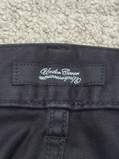 SS11 Undercover "Underman" Lightning Bolt Black Denim Jeans