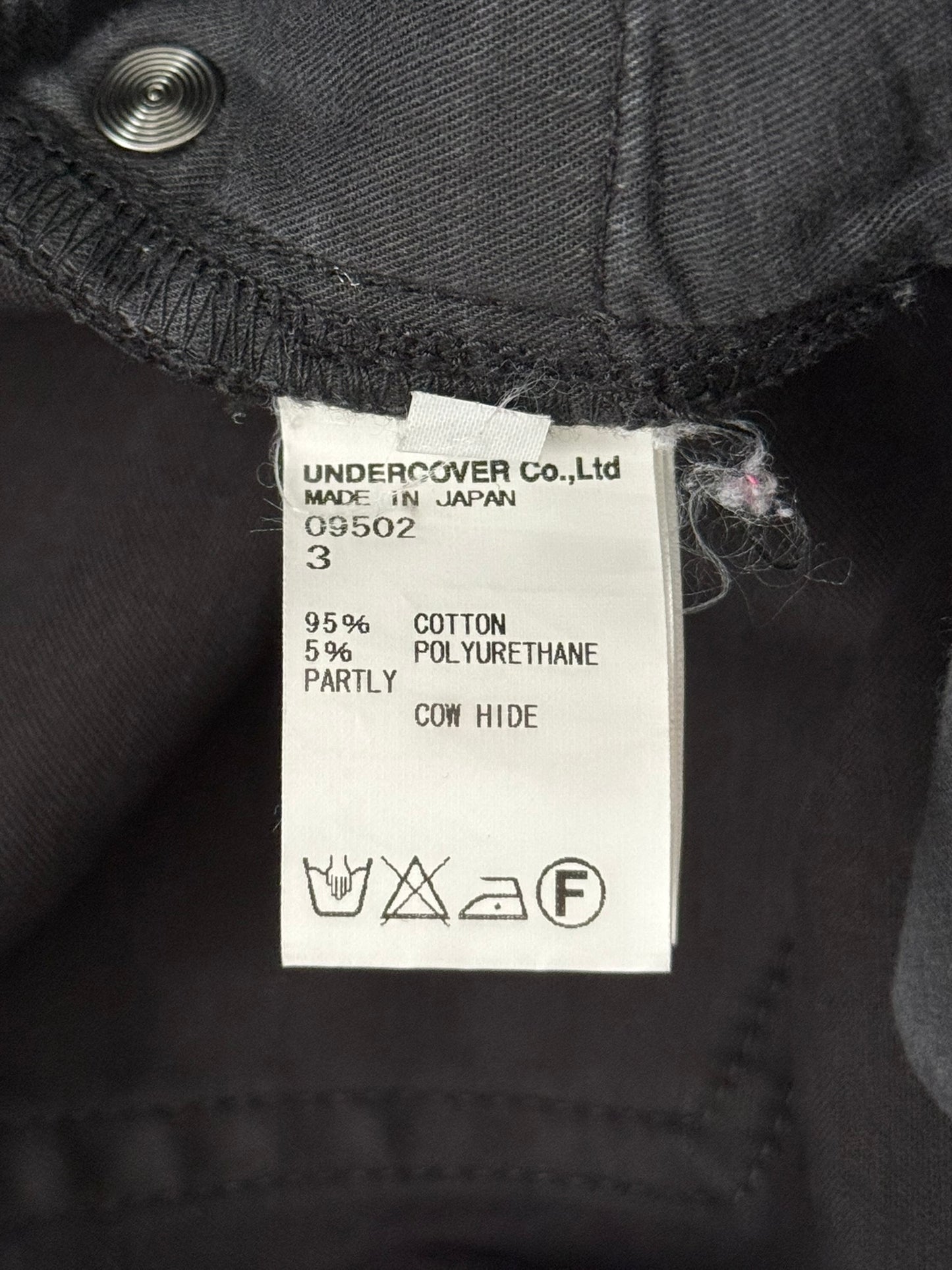 SS11 Undercover "Underman" Lightning Bolt Black Denim Jeans