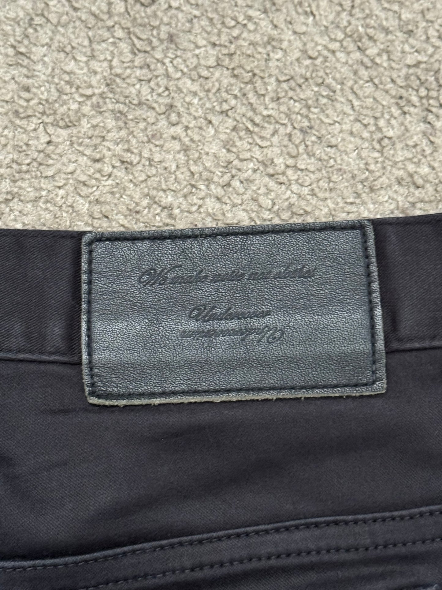 SS11 Undercover "Underman" Lightning Bolt Black Denim Jeans