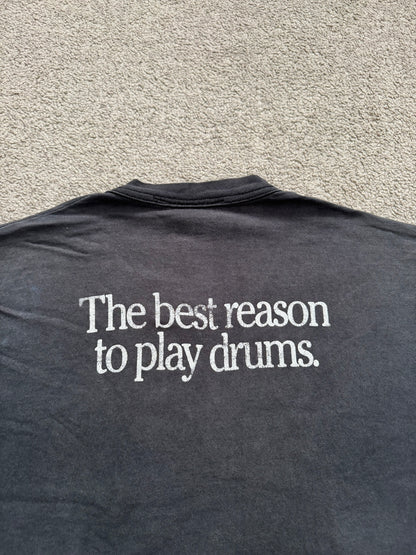 1990s Vintage Pearl Drums Distressed Thrashed T Shirt