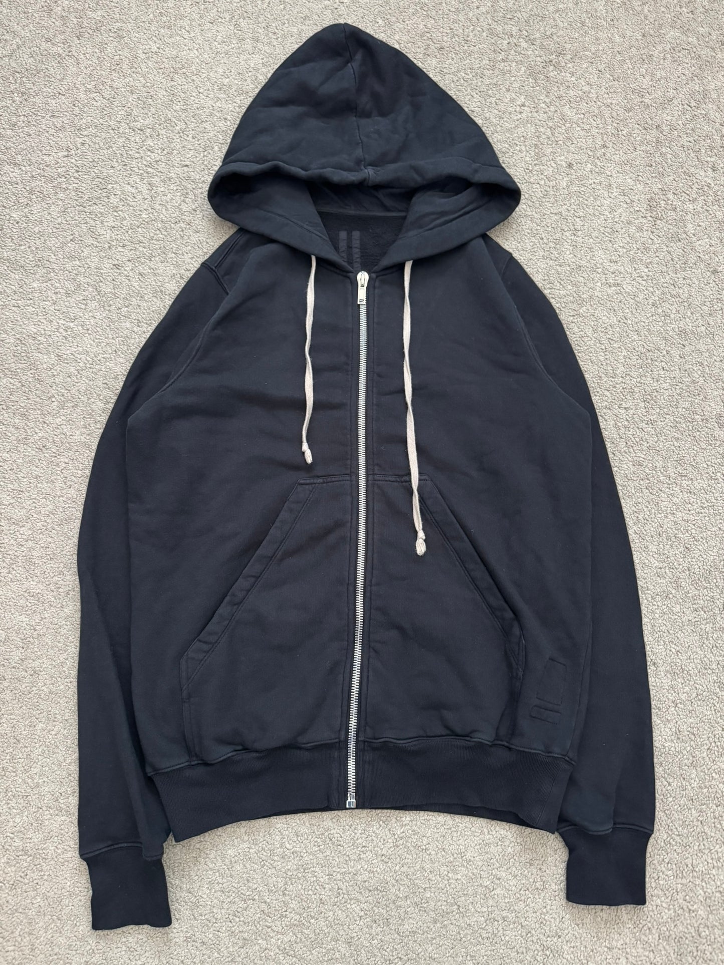 FW16 Rick Owens DRKSHDW Black Felpa Jason Zip Up Hoodie