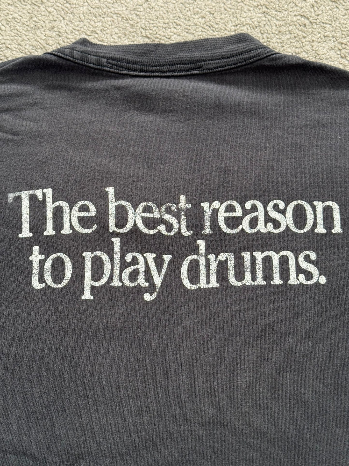 1990s Vintage Pearl Drums Distressed Thrashed T Shirt