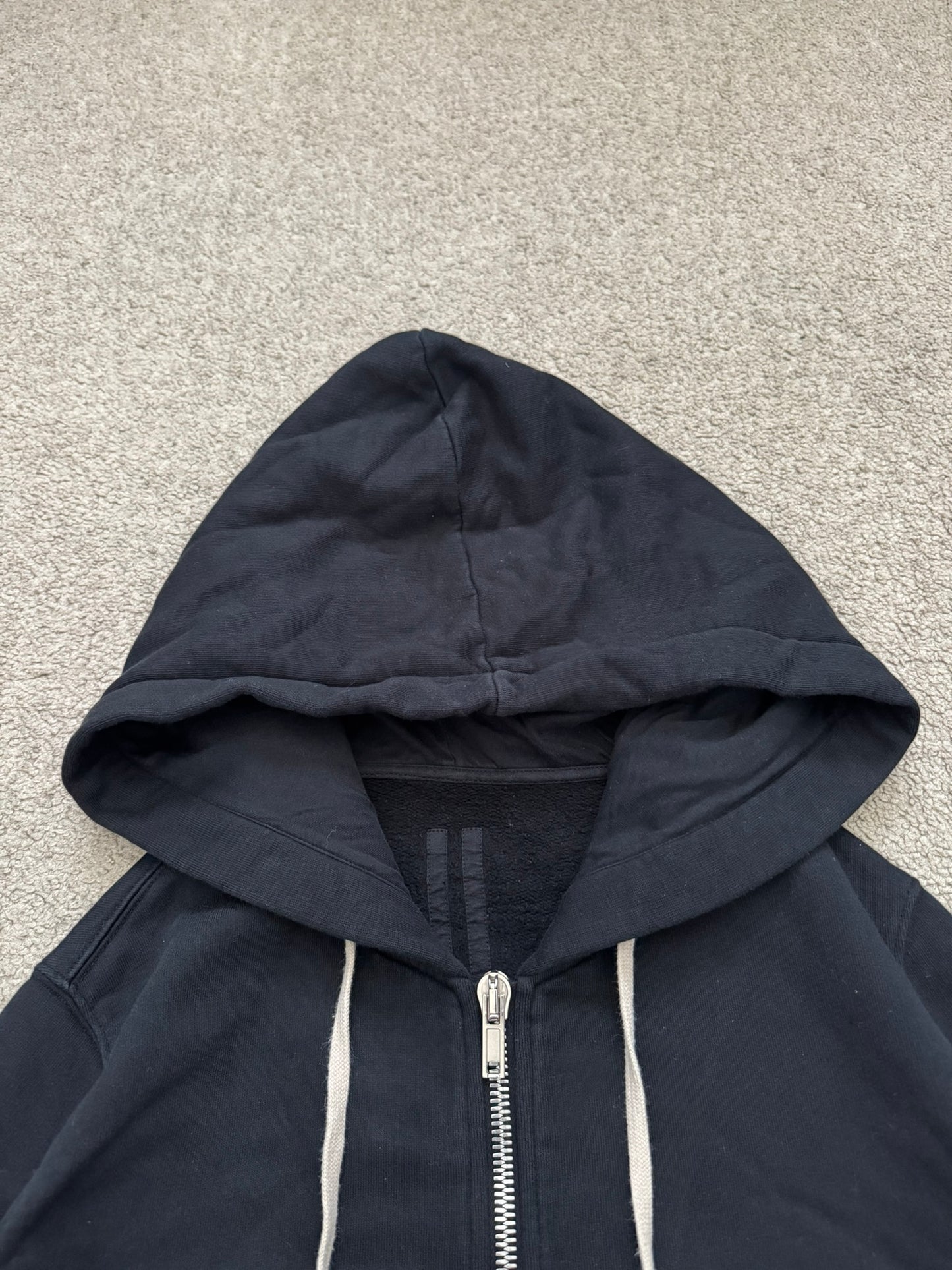 FW16 Rick Owens DRKSHDW Black Felpa Jason Zip Up Hoodie