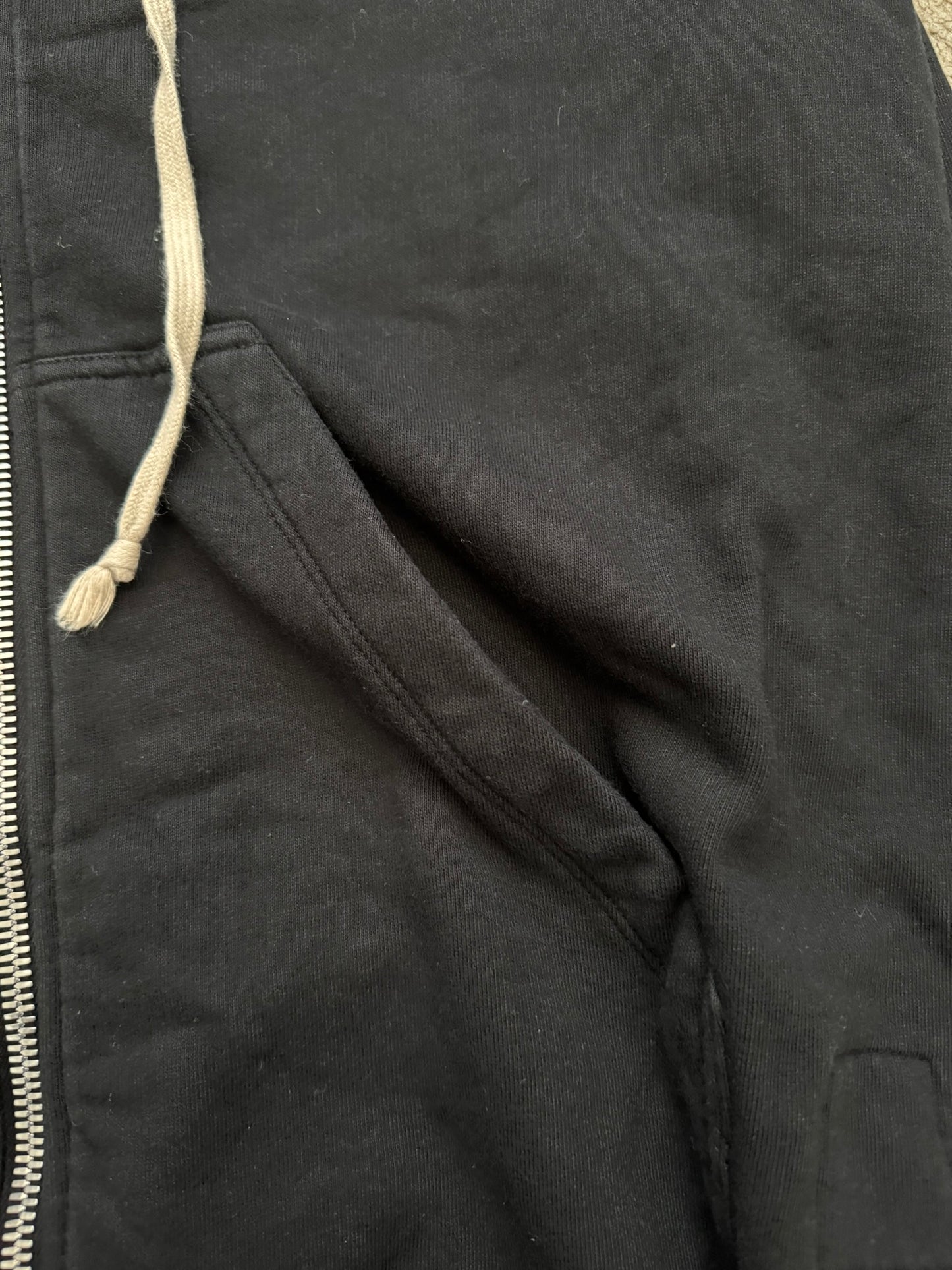 FW16 Rick Owens DRKSHDW Black Felpa Jason Zip Up Hoodie