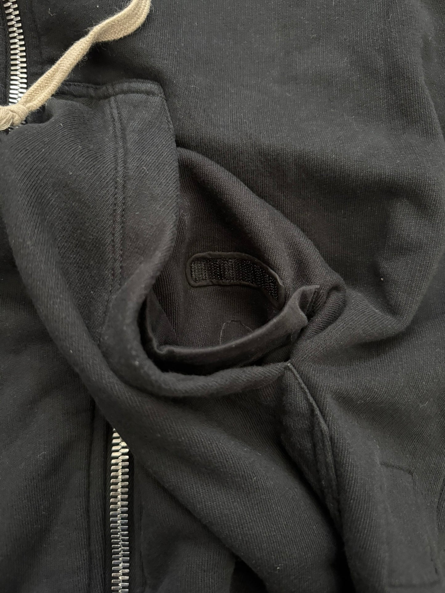 FW16 Rick Owens DRKSHDW Black Felpa Jason Zip Up Hoodie