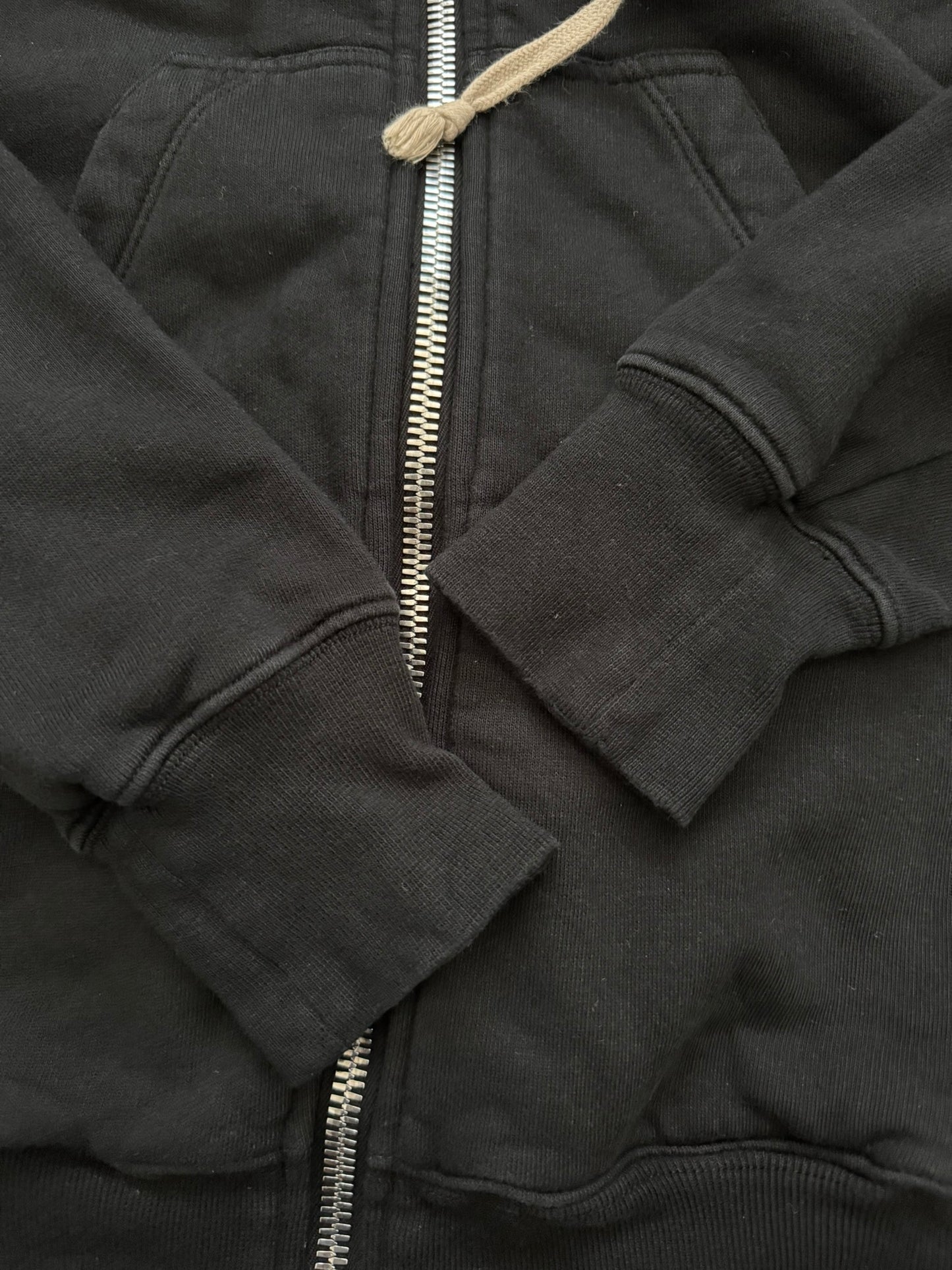 FW16 Rick Owens DRKSHDW Black Felpa Jason Zip Up Hoodie