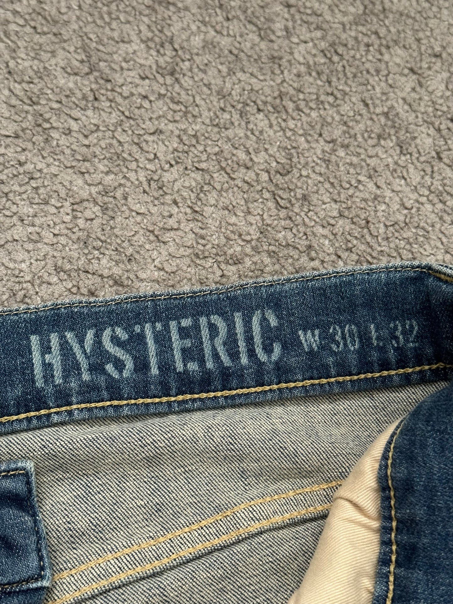 Hysteric Glamour Distressed Patch Studded Denim Jeans