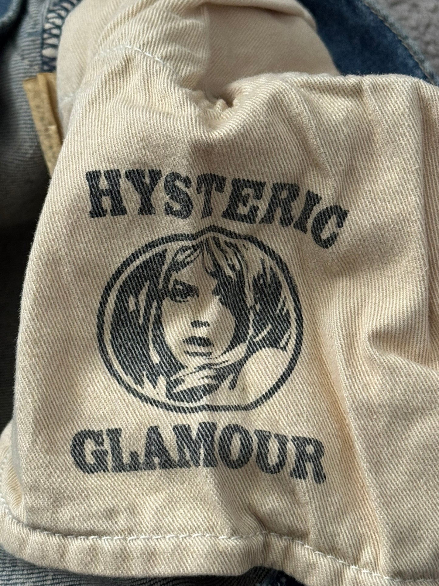 Hysteric Glamour Distressed Patch Studded Denim Jeans