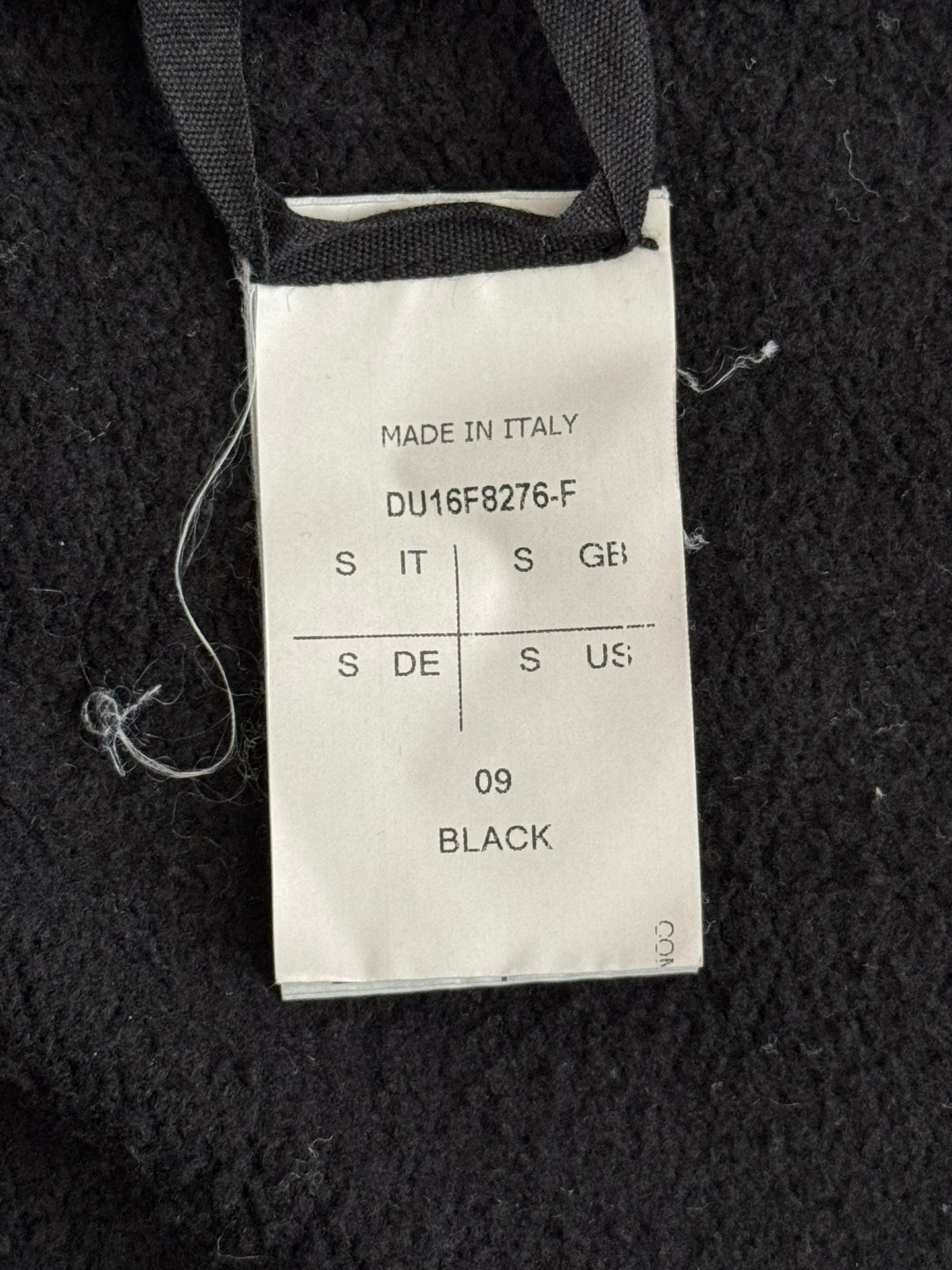FW16 Rick Owens DRKSHDW Black Felpa Jason Zip Up Hoodie