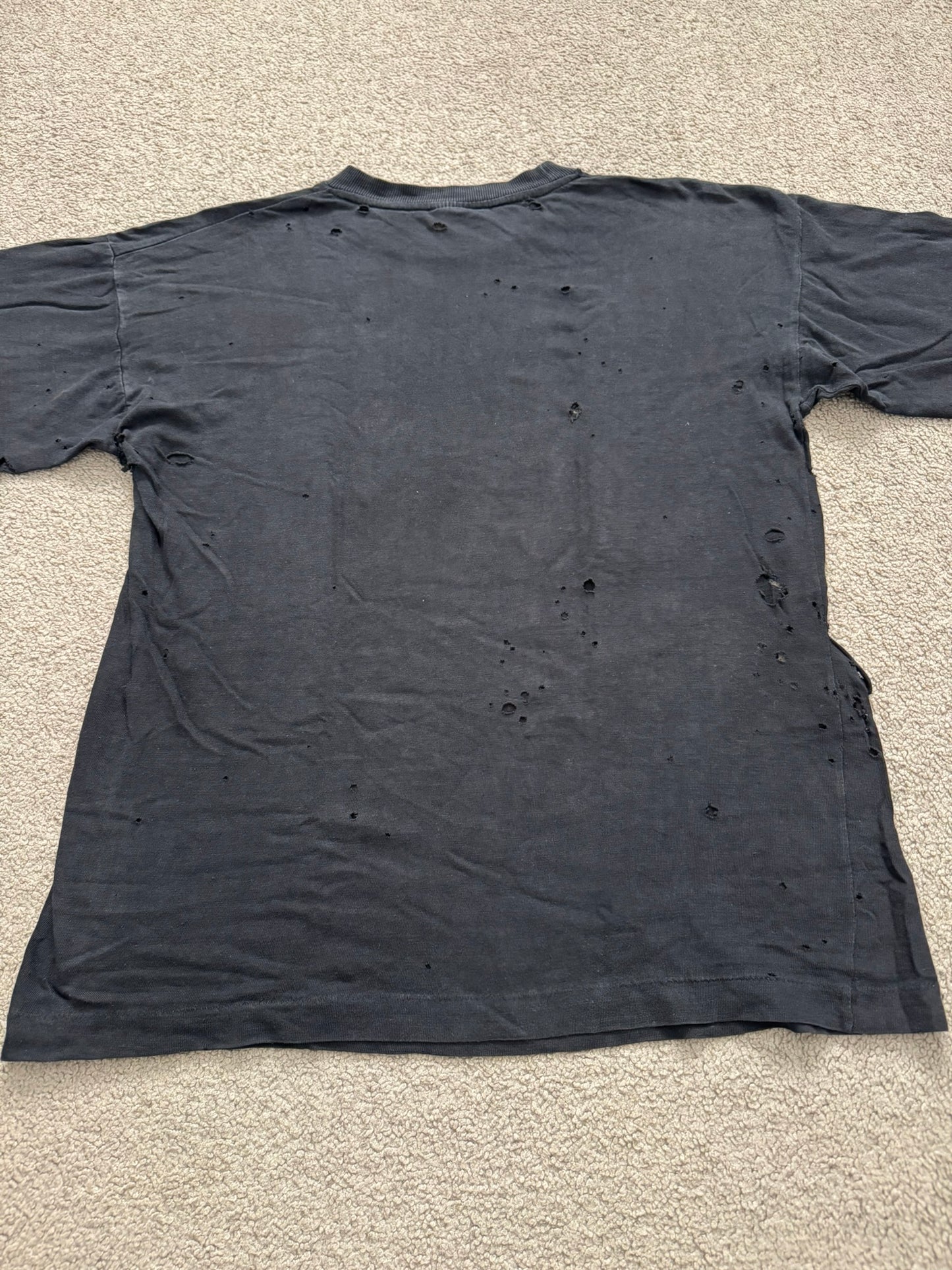 1990s Vintage Angel of Death Biker Distressed Thrashed T Shirt