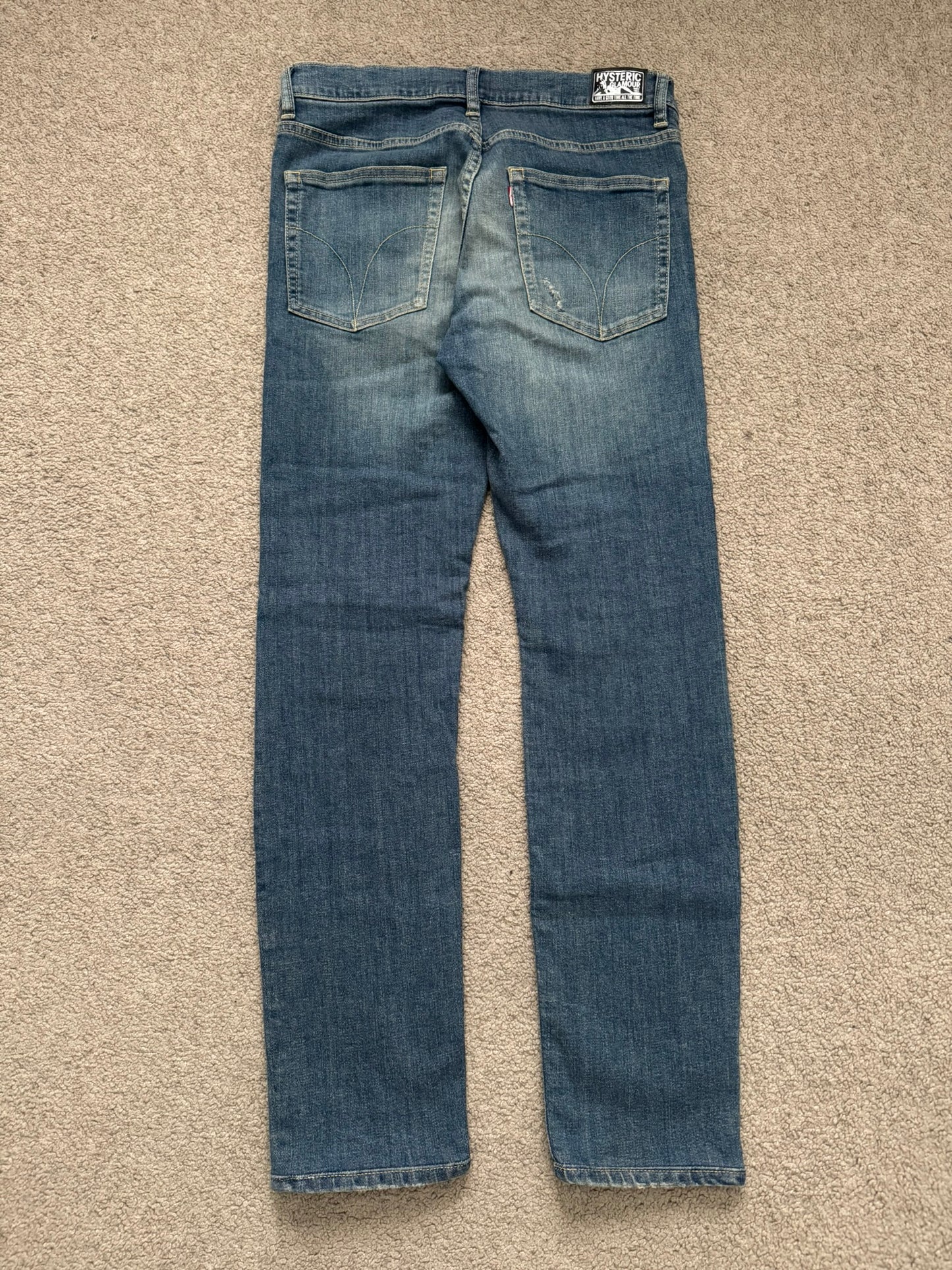 Hysteric Glamour Distressed Patch Studded Denim Jeans