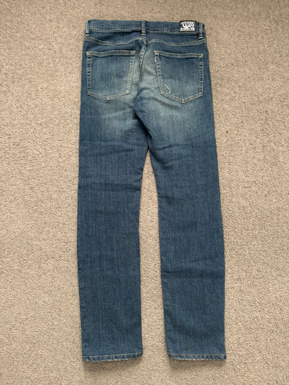 Hysteric Glamour Distressed Patch Studded Denim Jeans