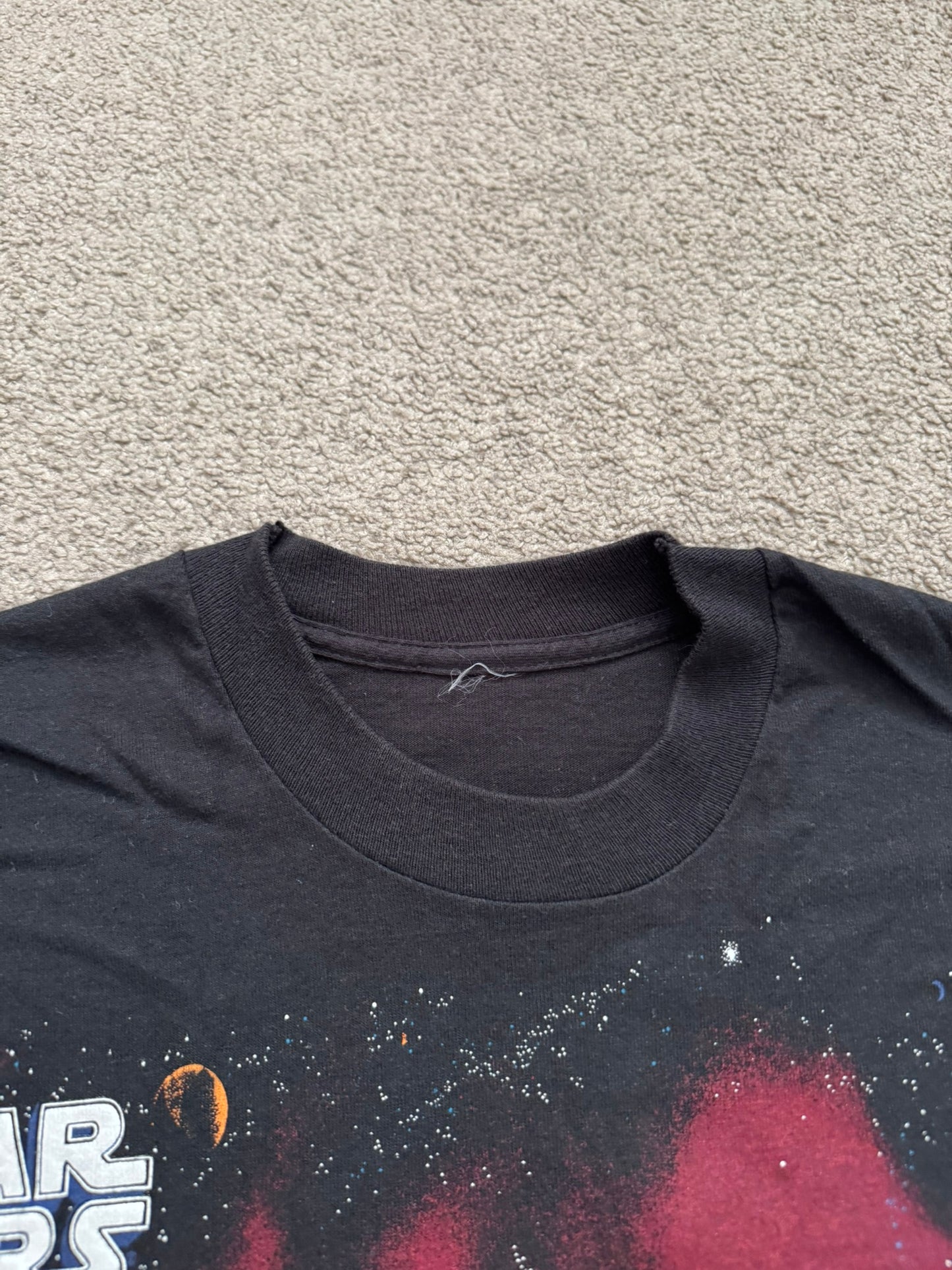 1990s Vintage Star Wars Death Star X-Wing Chrome T Shirt