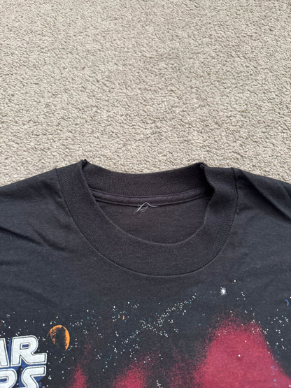 1990s Vintage Star Wars Death Star X-Wing Chrome T Shirt
