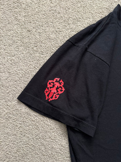 Chrome Hearts Red Vine Dagger Scroll Logo Pocket T Shirt