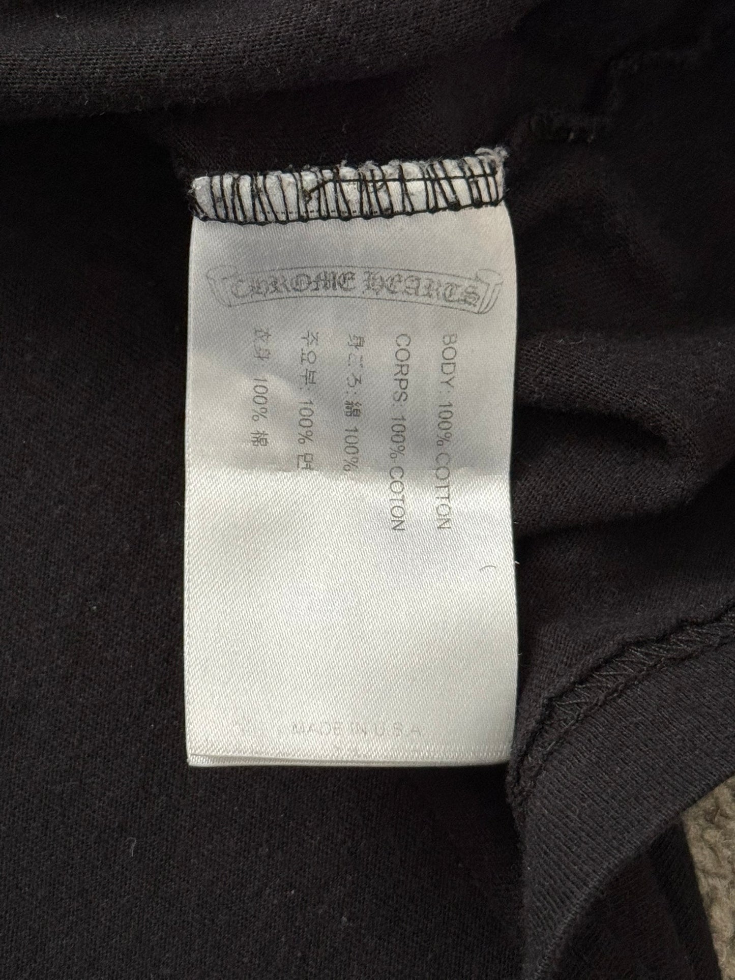 Chrome Hearts Red Vine Dagger Scroll Logo Pocket T Shirt