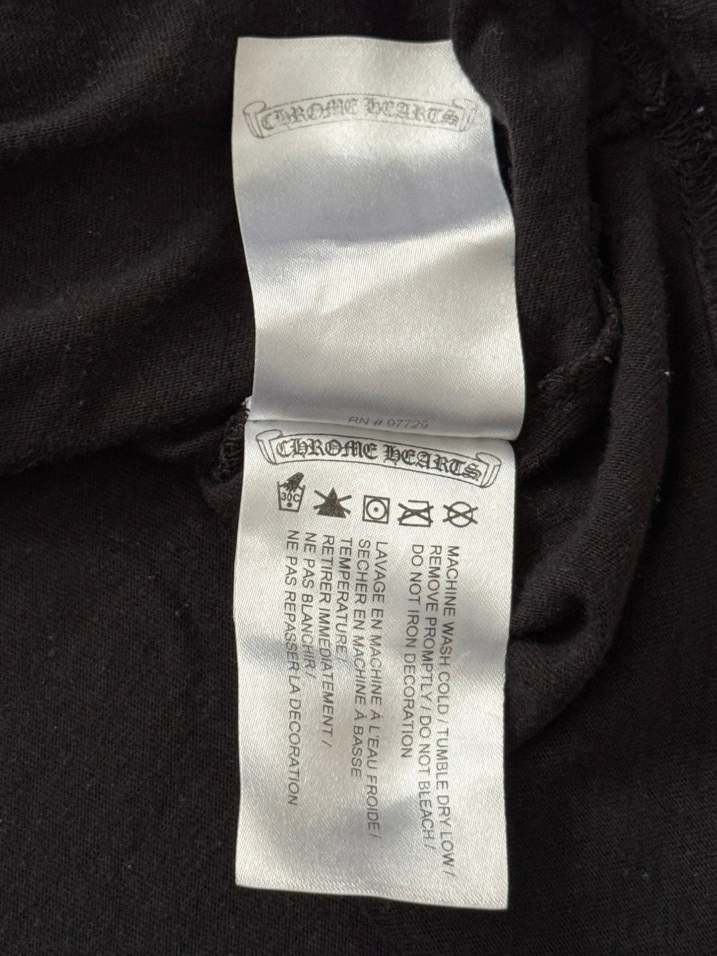 Chrome Hearts Red Vine Dagger Scroll Logo Pocket T Shirt