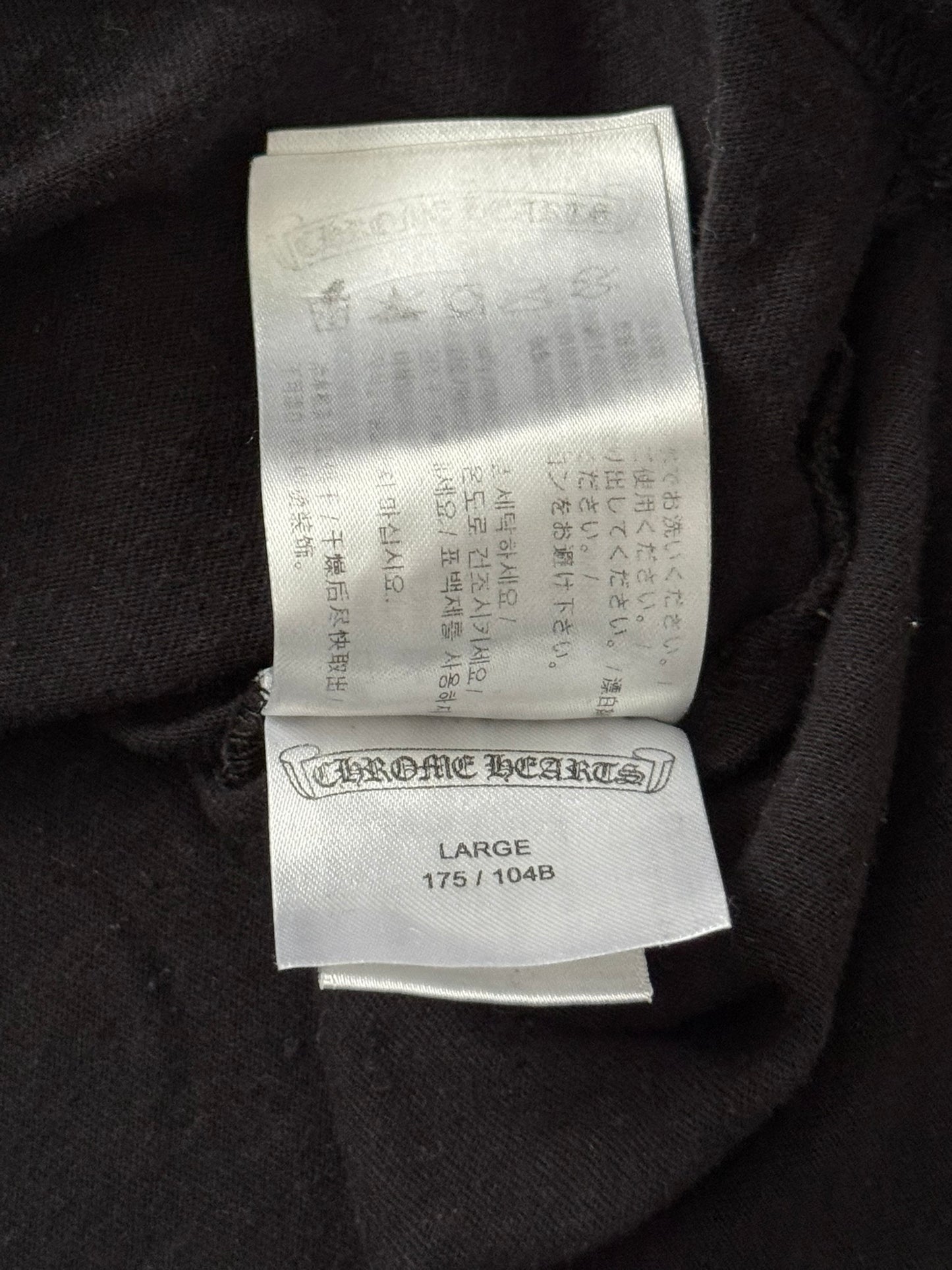 Chrome Hearts Red Vine Dagger Scroll Logo Pocket T Shirt